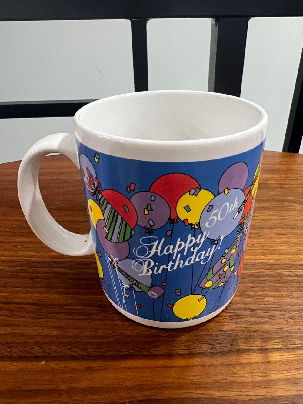 Vintage 1988 Enesco Happy 50th Birthday Ceramic Coffee Mug